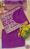 Si 336 Slub Cotton With Embroidery Work Top With Bottom Dupatta
